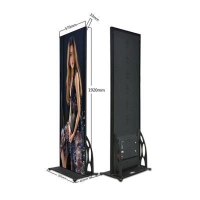 China Customized Indoor Indoor Vertical Led Cabinet Full Color Poster Advertising Machine Vertical Poster Screen for sale