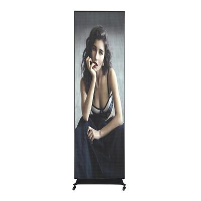 China Indoor Indoor Sign Digital Signage Standee Advertising Billboard Slim Vertical Led Poster Display Mirror Totem Video Screen for sale