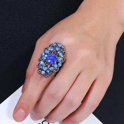 China Eco-friend creative sales ring Japanese and Korean fashion ring opening flower adjustable ring for sale