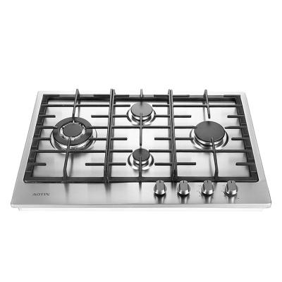 China Household Size Quality Selling Home Appliance Hot Cooktops 4 Burner Gas Hob Stainless Steel Gas Stove for sale