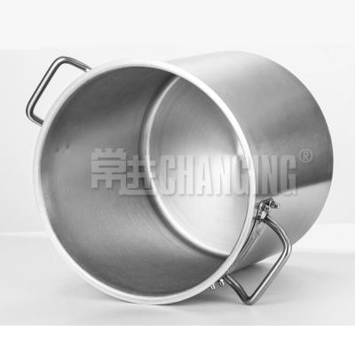 China Hotel Food Warmer 25L Bouillon Stock Pot Stainless Steel Gas Stock Cooker Viable Serving Pots and Induction Pot for sale