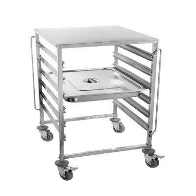 China Eco-friendly Wholesales GN Pan Stainless Steel Tool Racking Cart for hotel restuarnts kitchen for sale