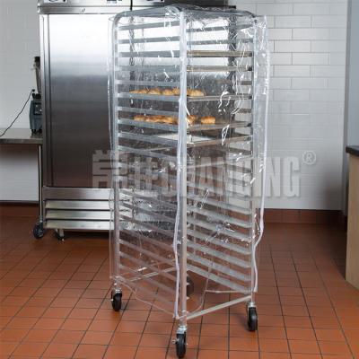 China Restaurants / Commercial Pan Rack Cover Plastic Wheel 30 Tier 30 Pan / Roll Sheet Food Service Cart Hotel SS / Canteen Gastronorm Bakery New LX 23