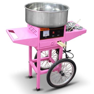 China Snack Factory Factory Sell Customized New Retro Party Full Automatic Silk Flower Vending Machine Cotton Candy Making Cart for sale