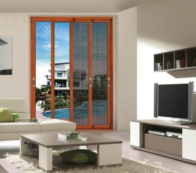 China Durable Thick Aluminum Sliding Glass Doors Horizontal Opening Style for sale