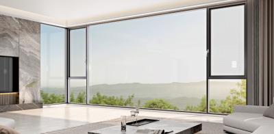 China Ventana de revestimiento duradero de aluminio con vidrio aislado templado y vidrio laminado en venta