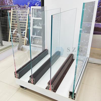 China Black Aluminum U Channel Glass Railing Stable Aluminum Glass Railing for sale