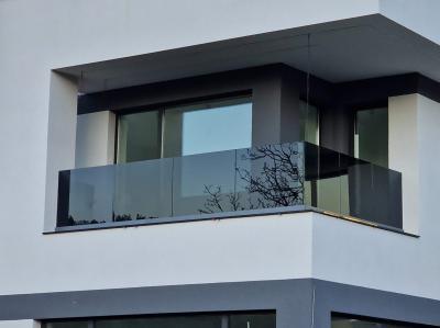 China Customized Smooth Frameless Glass Balustrade Dust Proof And Easy Cleaning for sale