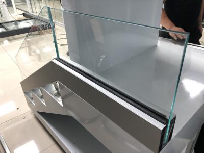 China Customizable 12mm Aluminum U Channel Glass Railing 304 SS Handrail Frameless Glass Balustrade for sale