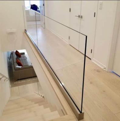 China Customized Frameless Glass Balustrade 8mm, 10mm, 12mm Aluminium U Channel System for sale