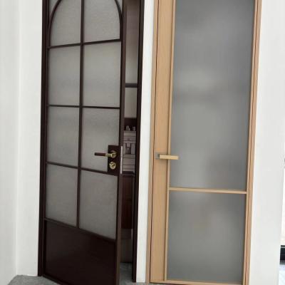 China Y/N Insect Screen Aluminum Swing Door with Double Tempered Clear Glazing and Magnetic Lock for sale