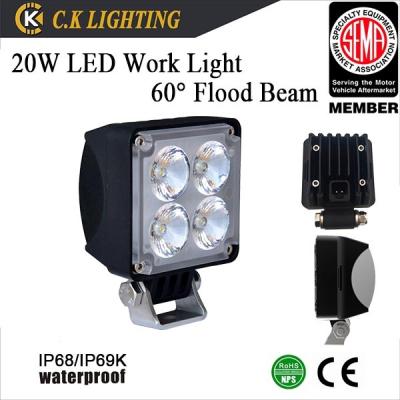 China Newcomer ! ! CK DC9-36V 20w LED WORK LIGHT for offroad, suv, 4x4, with 2years warranty CK-LWL-20W for sale