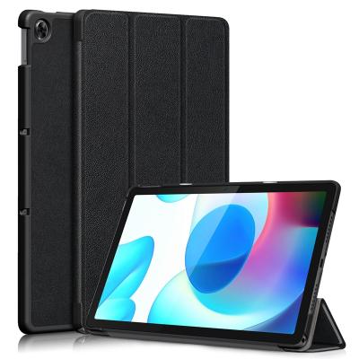 China Light Factory Wholesale Realme 10.4 Inch 2021 Shockproof Magnetic Tri Folding PU Leather Protective Case for sale