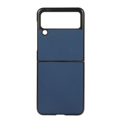 China Luxury PC Frame Skin Fiber Anti-fall Business Carbon PU Leather Case For Samsung Galaxy Z Flip 3 Times 3 2 for sale