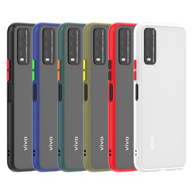 China Shock render new popular skin feeling PC tpu combo case transparent frosted back cover for vivo Y20 shockproof heavy duty case for sale