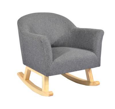 China Modern Gray Color Wooden Leg Rocking Chair Sofa Rocking Chair for sale