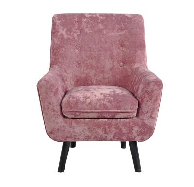 China Modern Design Chair Leisure Hot Pink Accent Chair Velvet Fabric Traditional Accent Chairs for sale