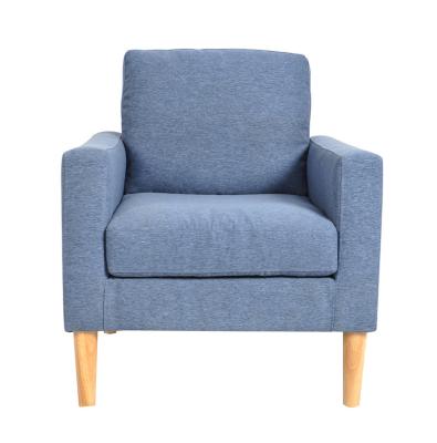 China Traditional Square Arm Fabric Leisure Chair Lounge Accent Chair Blue for sale