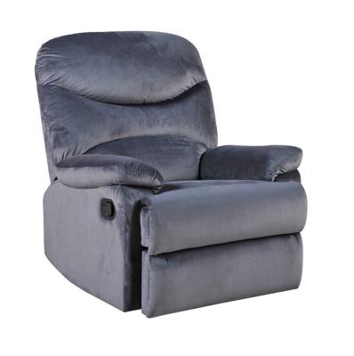 China (Other) adjustable dark gray velvet recliner sofa set reclining sectional sofa for sale