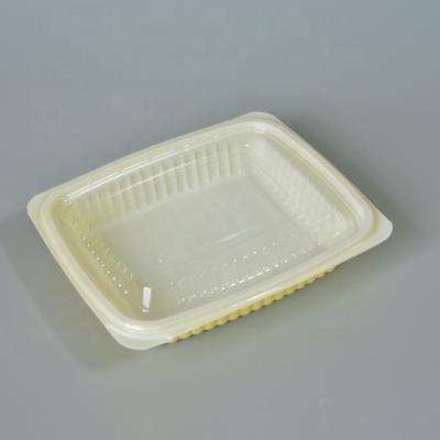 China Disposable Blister Fast Food Box With Clear Lid for sale