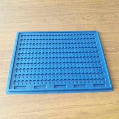 China Recyclable Electronic Chip Packing Tray Transparent PET/PVC/PP Plastic Blister Pack With Hanger for sale