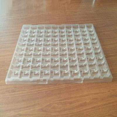 China Recyclable Electronic Components Packing Blister Tray Vacuum Shaped Plastic Tray for sale