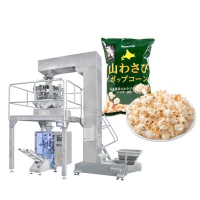 China Vertical Automatic popcorn packaging machine plastic popcorn microwave popcorn packing machine for sale