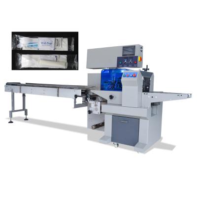 China Flow Automatic Plastic Cutlery / Dinnerware Packaging Machine for sale