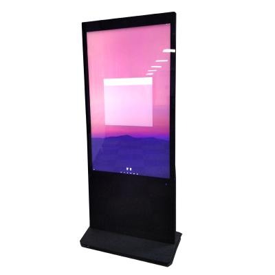 China Aluminum Case+Tempered Aluminum Glass Panel Floor POS Touch Screen Totem Indoor LCD Advertising Display for sale