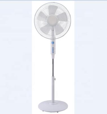 China Large 16 Inch Plastic Rack Fan Winds Power Source With 5 Blades Timer Function for sale