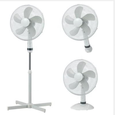 China Economical Electric Power 16inch 3 source 5 pedestal installation and walkways in 1 plastic stand fan wall fan and floor fan for sale