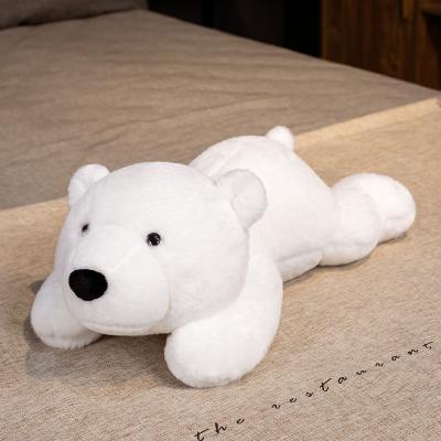 China Eco-friendly Material Stuffed Animal Polar Bear Toy Cute Pillow Throwing Baby Cushion Plush Home Decor Kid Huggable Appeasing Toy Gift For Children for sale