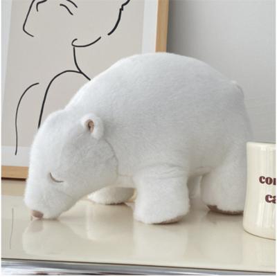 China Eco-friendly Material Cute Kawaii Stuffed Animal Polar Bear Toy Cute Pillow Throwing Baby Cushion Plush Home Decor Kid Huggable Appeasing Toy Gift for sale