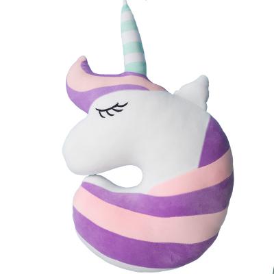 China Eco-friendly Material 2023 Stuffed Animal Squishy Plump Toys Elastic Unicorn Plushies Throwing Neck Sleeping Pillow Kid Soft Plush Cushion Toys for sale