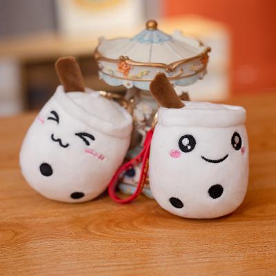 China Eco-friendly Material Stuffed Plush Bubble Tea Milk Tea  Doll Funny Tiny Anti-anxiety Keychain Pendent Keyring Cheap Nice  Promotion Mascot Toys for sale