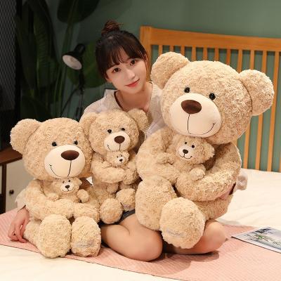 China Eco-friendly Material Stuffed Animal Bear Toy Cute Plush Soft Hugging Small Teddy Mother Bear Kid Children Plushies Gift New Year Toy for sale