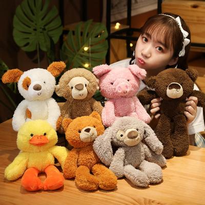 China Eco-friendly Material Stuffed Super Soft Cuddly Cute Animal Plushies Adorable Appeasing Toy Customize Logo Label Promotion Souvenir Gift  For Children for sale