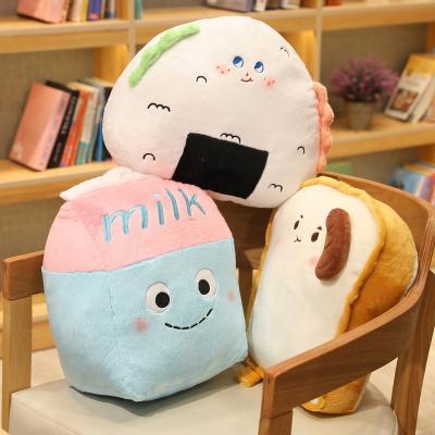 China Eco-friendly Material Custom Food Stuff Kid Toy Stuffed Animal Cartoon Figure Plush Lovely Food Shape Warm Toy Cushion Pillow For Children Kid Girl for sale