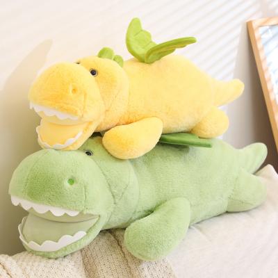 China Cushion Cute Cartoon Soft Fluffy Cuddly Stuffed Eco-friend Material Dinosaur Crocodile Washable Cozy Toy Sofa Pillow Gift For Children for sale