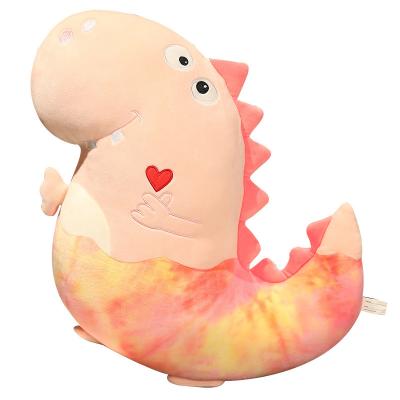 China Cushion Kawaii Cartoon Cuddly Stuffed Eco-friendly  Material Color Dinosaur Smooth Soft Appeasing Cozy Sofa Toy Pillow Gift For Children for sale