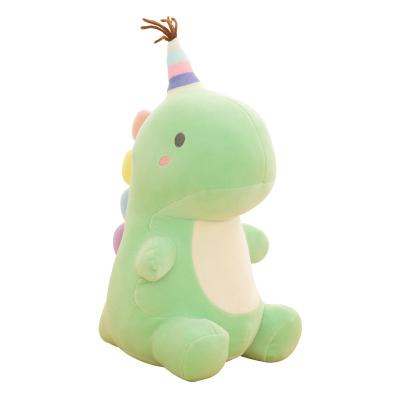 China Eco-friendly Material 7-inch Stuffed Animal Kid Toy Green Pink Dinosaur Plushies Adorable Dino Toy Baby Appeasing Doll Stuff Promotion Souvenir Gift for sale