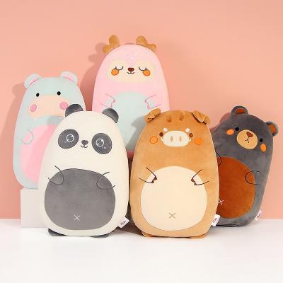 China Eco-friendly Material Soft Cartoon Stuffed Animal Kid Toy Pig Bunny Bear Dino Pattern Kid Toy Plushies Throwing Pillow Soft Plush Cushion for sale