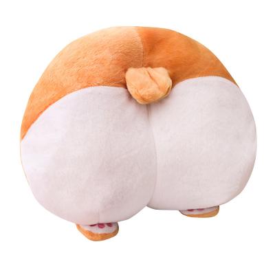 China Eco-friendly Material Cute Kawaii Stuffed Animal Toy Funny Adorable Puppy Corgi Dog Butt Hip Hand Warmer Plushies Soft Kid Toy Pillow For Girls for sale