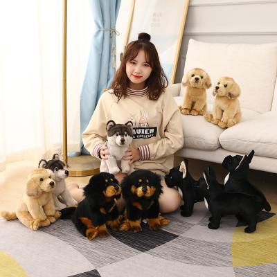 China Eco-friendly Material Cute Simulation Soft Fluffy Exquisite Stuffed Animal Dog Puppy Plush Toy Keepsake Gift Mascot For Hackio Dog Lover for sale