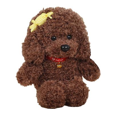 China Eco-friendly Material 7.5 Inch Cute Simulation Soft Fluffy Stuffed Animal Poodle Dog Puppy Plush Toy Kid Doll Holiday Keepsake Gift Mascot for sale