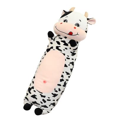 China Cushion Giant Stuffed Animal Toy Kids Plush Cow Animal Ox Cattle Shape Soft Toy Long Round Soft Sofa Pillow Kids Gift Toys for sale