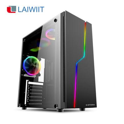 China Tower Computer Unit LAIWIIT System LAIWIIT Desktops Generator Core i3 9th Generator Gaming Computer Gaming Laptop Gamer PC for sale