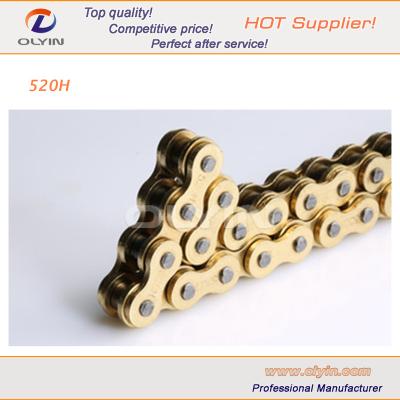 China Copper-coated 45Mn / 40Mn 520H Motorbike Chain Parts For Motorcycle for sale