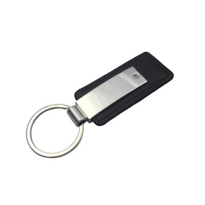 China Promotional Gifts Wholesale Custom Logo Metal Real Leather Sublimation Leather Key Chain Key Chain for sale