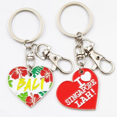 China Promotional gifts wholesale high fashion cartoon metal rack key witn no MOQ enamel key chain for sale